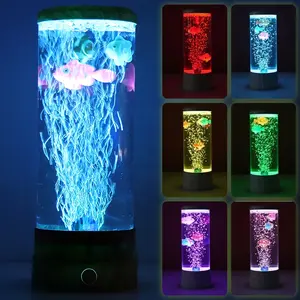 Lieonvis Rzvnmko LED round 6 Color Changing Light Effects Synthetic Jelly Fish Aquarium Mood Lamp