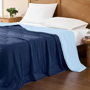 WDCOZY Cooling Comforter Blanket for Hot Sleepers | QMAX>0.4 Instant Cooling, Reversible Lightweight Summer Comforter, & Ultra-soft,Breathable Machine Washable Cooling BlanketTwo Size 90''x90'',106''x90''