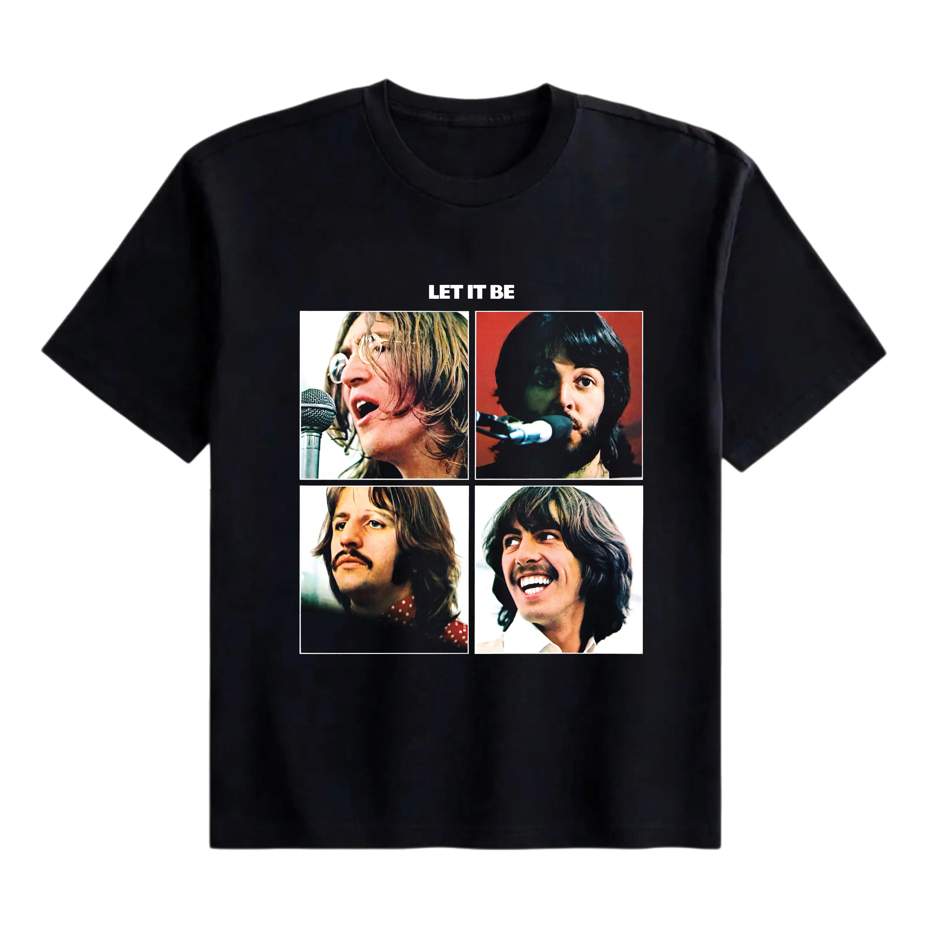 Retro Vintage Let It Be T-Shirt, Beatles Band Graphic Shirt, Unisex Casual 100% Cotton