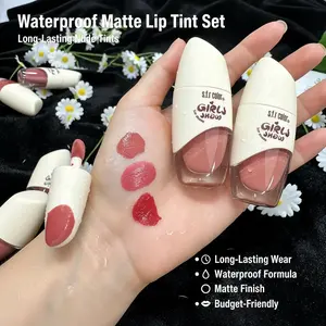Matte lip tint set, 6-piece long-lasting waterproof nude series—won’t fade or come off; suitable for commuting, parties, everyday makeup, and budget student looks.
