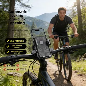 New electric bike bicycle phone holder, shockproof, for navigation while riding, suitable for electric scooters and delivery riders