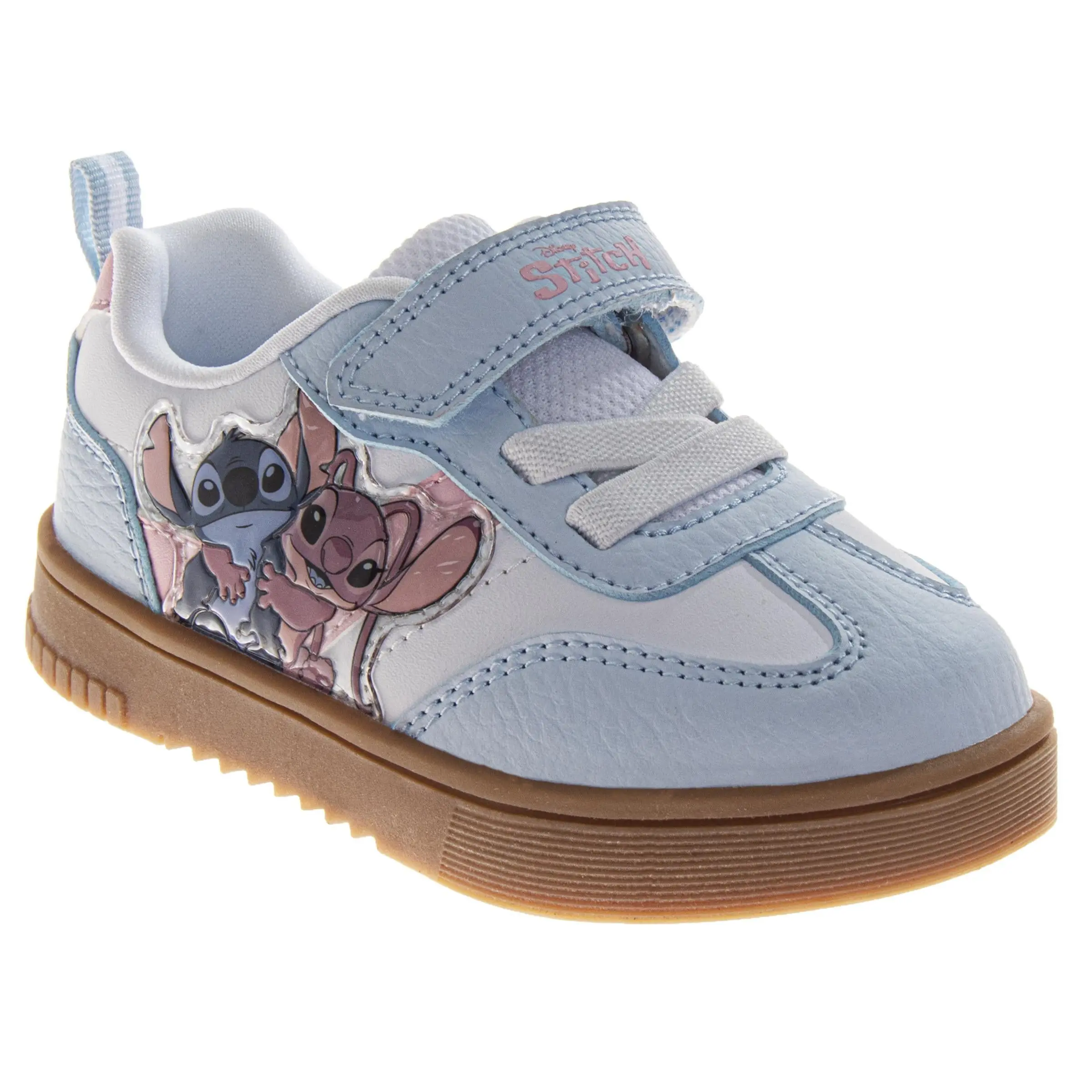 Stitch Sneakers Girls  Cute Alien Casual Style Easy On/Off Durable Rubber Sole Comfortable (Toddler / Little Kid)
