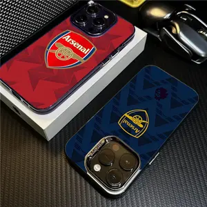 A-Arsenals F-Footballs Club Phone Case For iPhone 17 Pro Max 15 16 14 Plus 12 13 XS Max 11 Pro Fashion Colorful Silver Back Cover