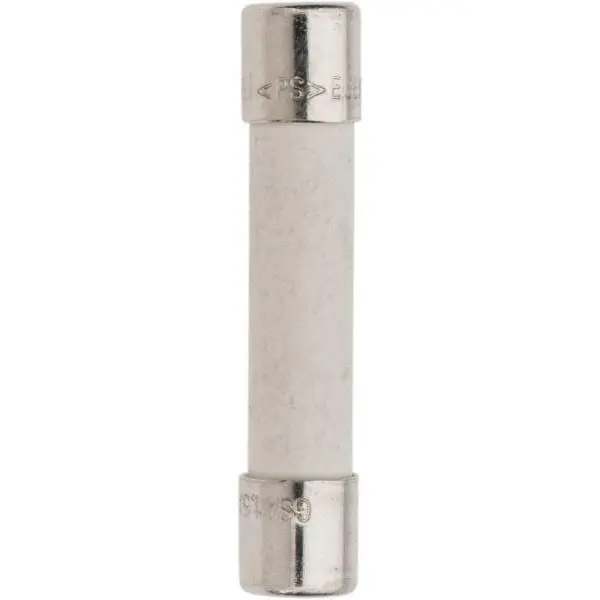 Ferraz Shawmut 250 VAC, 0.5 Amp, Time Delay Miniature Ceramic Fuse Clip Mount, 1-1/4" OAL, 1/4" Diam GSA1/2-MSC