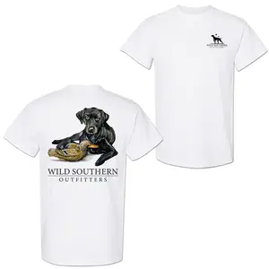 Unisex    Wild Southern Outfitters Decoy & Black Lab T-Shirt, Duck Hunting Dog Graphic Tee, Outdoor Lifestyle Shirt, Country Hunting Style, Trendy & Comfortable Graphic Tee for Men & Women, Casual Wear for Everyday Adventures, Fits All Sizes