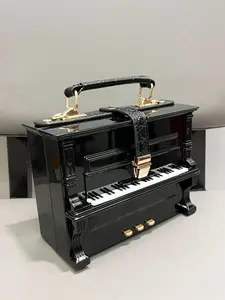 Women's Cute Piano Design Handbag, Trendy Novelty Creative Handbag, Fashionable Handbag for Banquet & Party & Daily Use for Women & Girls, Purse