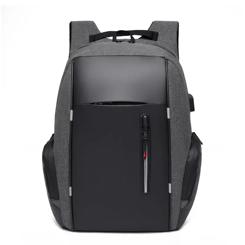 Laptopboy Casual Backpack - Modern Gray & Black Design, Padded Shoulder Straps, RFID Pocket with Zipper, Secure Laptop & Luggage Storage, 2026-2027 School Bag, Functional Hiking Bag