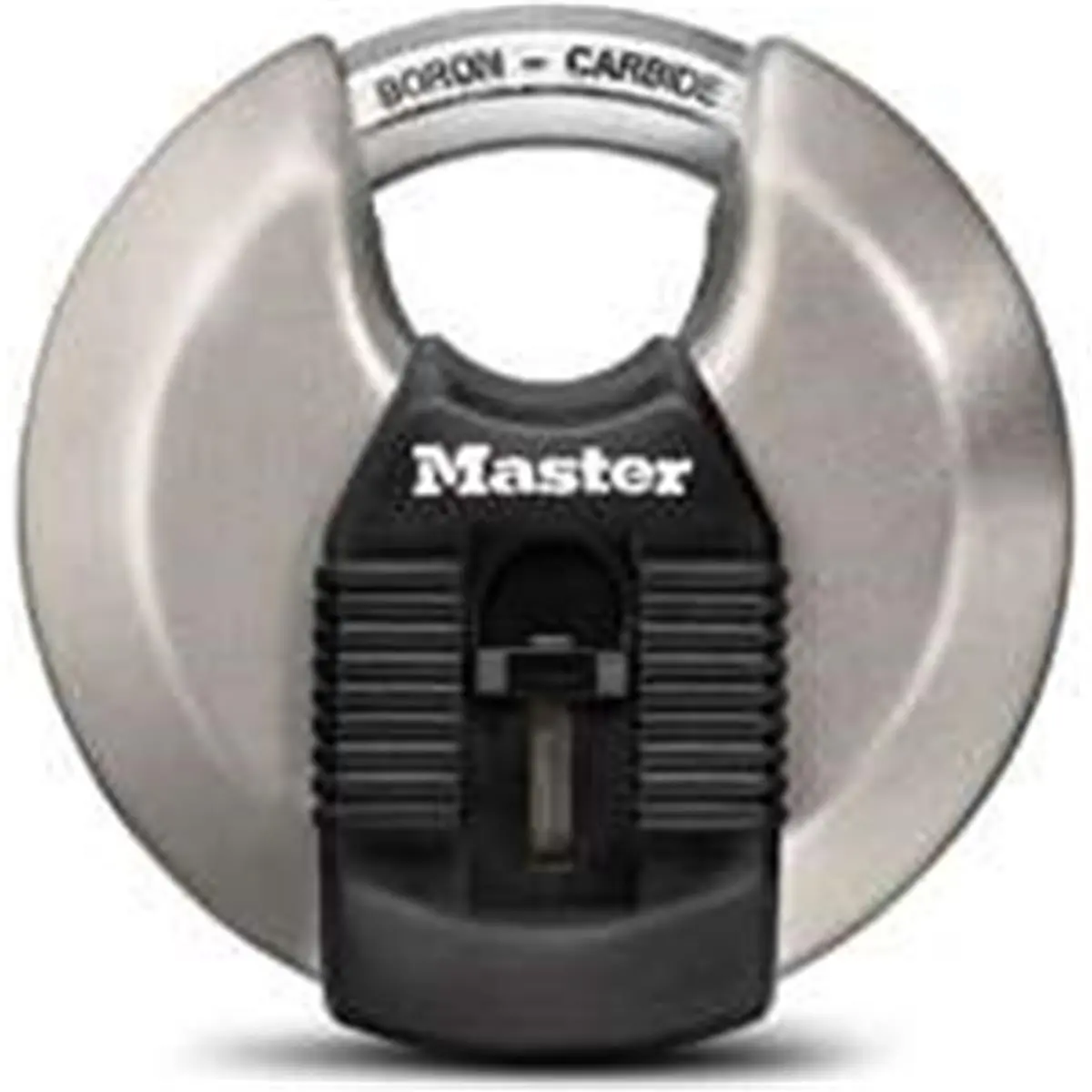 212 MAIN M50XKAD Heavy-Duty Stainless Steel Disc Padlock - 3.62 in., Dual Ball Bearing, Weatherproof, Pry-Resistant, Keyway Security Lock with Reinforced Body Bumper, Shroud for Motorcycle