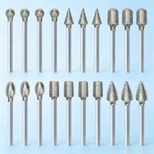 Diamond Stone Carving Burrs Set, 1/8" Shank Rotary Tool Grinding Bits for Rock, Glass, Jewelry, Ceramics – Engraving & Polishing Accessories, TikTok Craft Finds