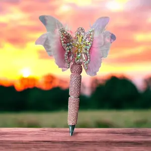 Handmade Bling Pen with Sparkling Design for Elegant Writing in Notebooks Journals and Letters