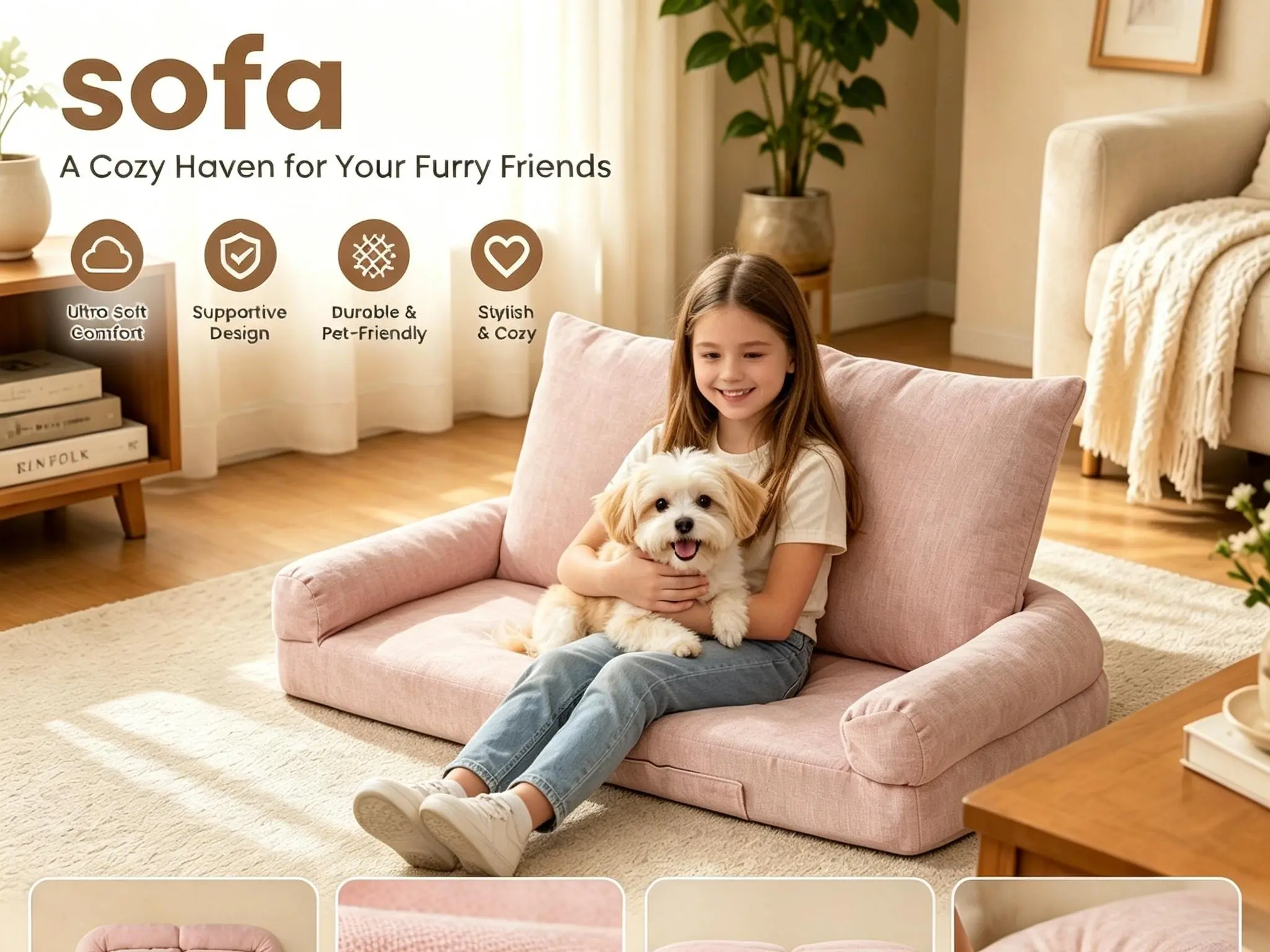 Convertible Folding Single Sofa Bed, Pink Sleeper Chair Sofa with Fold-Out Design, Space Saving Couch for Bedroom & Small Apartment,pet friendly