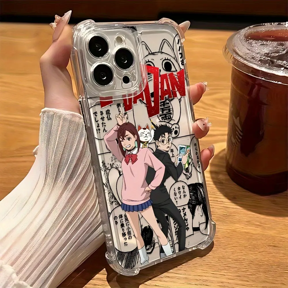 Anime Dandadan Phone Case for iPhone 16 17 15 14 Pro Max/Pro/Air/Plus TPU Shockproof Trendy Cute Cover Protection Smartphone Casing