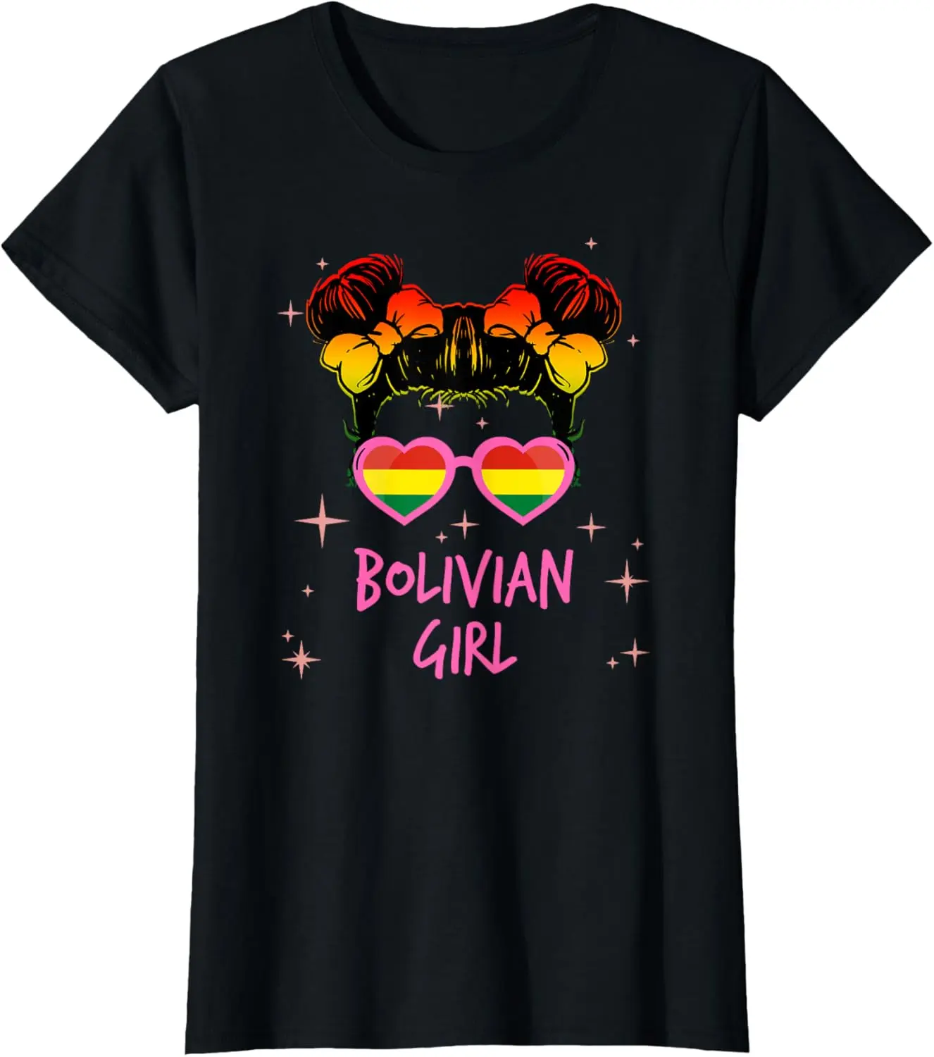 Women's 100% Cotton Vintage Bolivia Graphic T-Shirt, Everyday Casual Round Neck Short-Sleeve Clothes