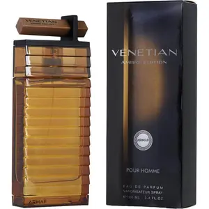 Armaf Venetian Amber Edition Premium Fragrance for Men, 3.4 fl oz EDP Spray Cologne - New in Box, Cardamom Top Notes, Woodsy Scent Profile
