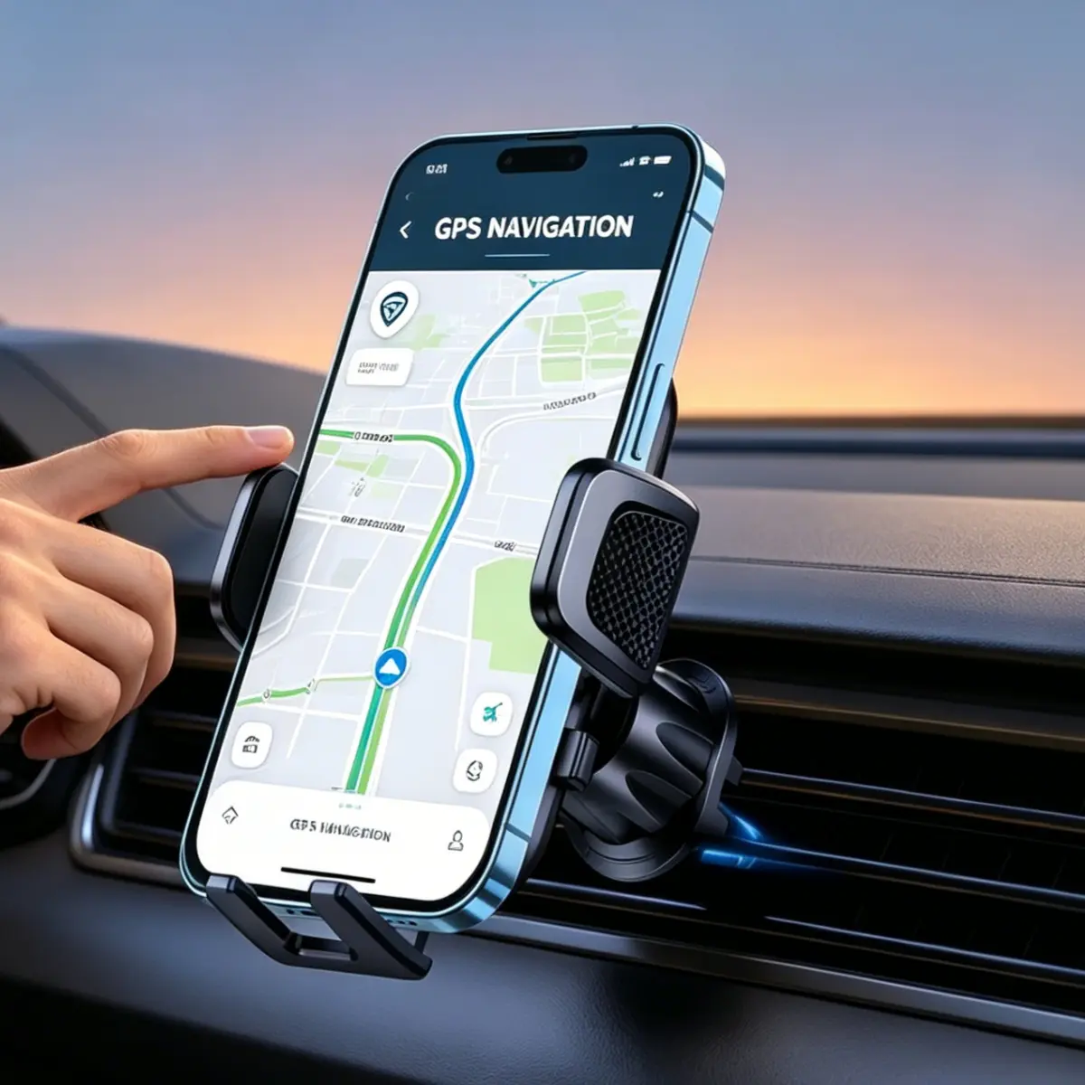 Auto Wider Clamp Car Phone Holder Mount for Air Vent, Gravity Bracket Easy Used, Military Sturdy Metal Air Vent Hook, Car SUV Pickup Truck Air Outlet Cell Phone Mount Holder Stand, Universal for iPhone 17 Pro Max 16 15 14 13 Samsung S25 S24