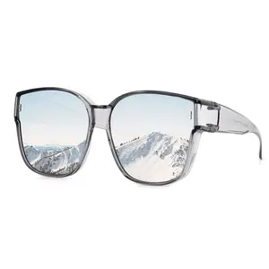 Meeloog Night Vision & Glasses Large Polarized Fit Over Glasses Sunglasses For Women Men with TAC Lens, UV400 Protection Coating, , Oversized Trendy Square Shades For Driving Riding ST0110