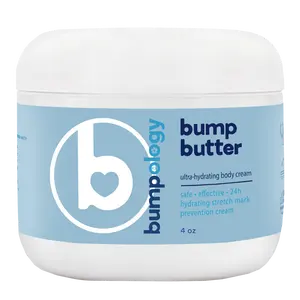 Bump Butter Stretch Mark Moisturize Cream | 2-in-1 Powerful Butters + Oils | Made in USA | Physician Formulated | Hydrating Body Cream