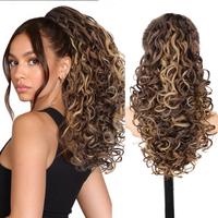 Light Brown Mix Blonde Clip Ponytail