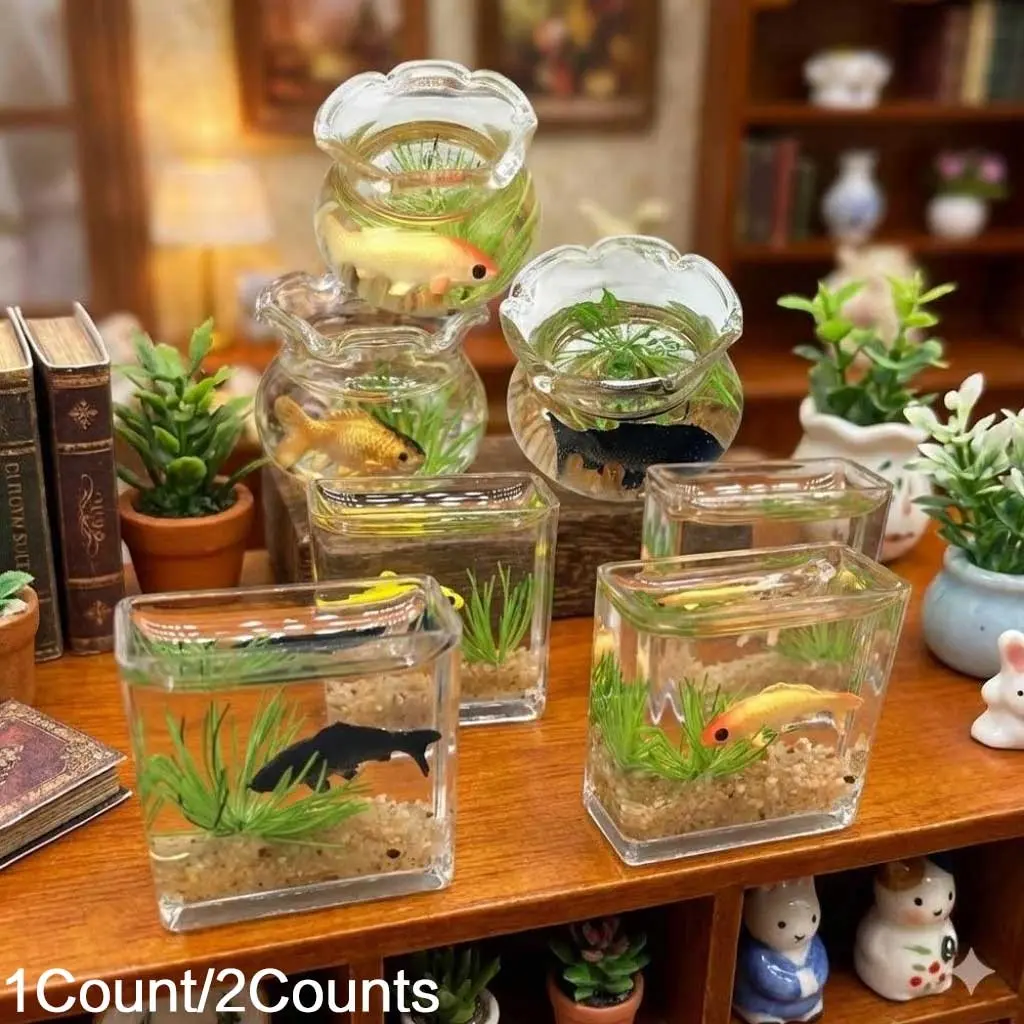 DIY Moss Terrarium Kit with Thick Glass, Creative Desktop Water Planter for Home Office Decor, Multi-Scenario Mini Garden Set with Moss Planting Tools