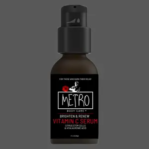 Brighten & Renew Vitamin C Serum - Hyaluronic Acid & Citrus Stem Cells for Skincare, Skin Repair & Comfort
