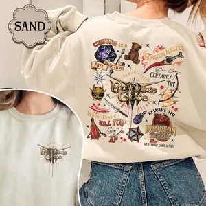 Baldur's Gate Doodle Sweatshirt, Astarion Shadowheart, Dungeons And Dragons Sweater, Dnd Hoodie, Vintage Baldurs Gate Shirt, Dungeon Master ATT809 2-12 11