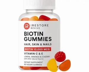 iRestore Hair Gummy Vitamins, Vegan Biotin Gummies for Hair Skin and Nails Gummies, Hair Gummies, Biotin Gummies for Hair Growth Biotin Vitamins Hair Vitamins Gummies for Women & Men, Biotin 10000mcg
