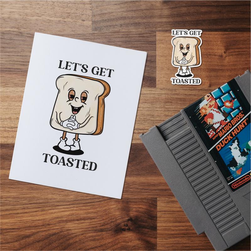 Let’s get toasted - SkateBuddy Greeting Card | humor card | Birthday | Sticker | For Her | For Him | Stoner | Stoner Kit | Gift for stoners