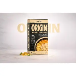 Kimdee High Protein Instant Ramen Noodles, Plant-Based Protein, Low Carb, Vegan, Not-Fried, Non-GMO - Origin Plain Noodles