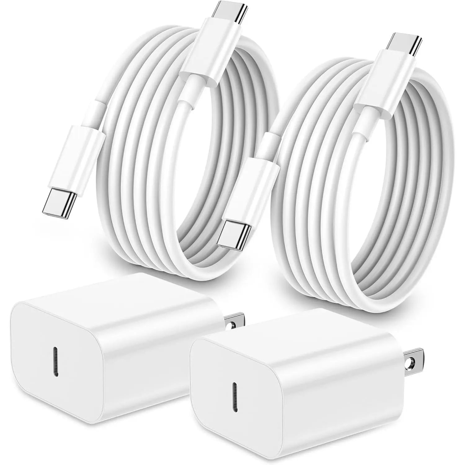 17 16 15 Charger Fast ,2Pack 20W  iPad USB C Wall Chrager Block with 6FT USB C to C  for  17/Pro/Pro Max/17 Air/ 16/16 Pro/16 Pro Max/15/Plus/Pro/Pro Max