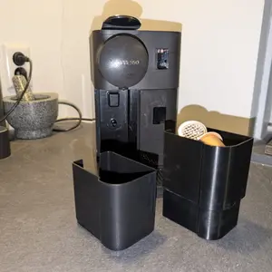 1pc Extended Nespresso Capsule Storage Box for Lattissima Coffee Makers (Models EN510/EN500) - Easy Access, Easy to Clean, Versatile for Multiple Scenarios