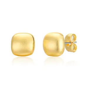 Mytys Small Stud Earrings for Women, Trendy Chunky Square  Studs Lightweight Hypoallergenic Jewelry for Teen Girls Gifts for Her