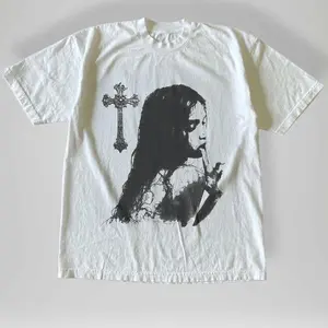 Gildan Men's and Women's T-shirt, Vintage Style Gothic Girl Graphic T-Shirt, y2k tee, Y2k Unisex Graphic Tees Gothic Grunge Emo Scene Amity Affliction Style Clothes Menswear Womenswear Streetwear
