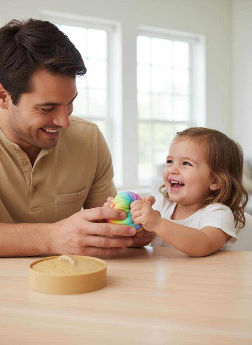 Upgraded Dumpling Squishy Mystery Bun Fidget Toy Soft TPR Material 9.5cm x 6cm Stress Relief Squeeze Toy for Adults Kids