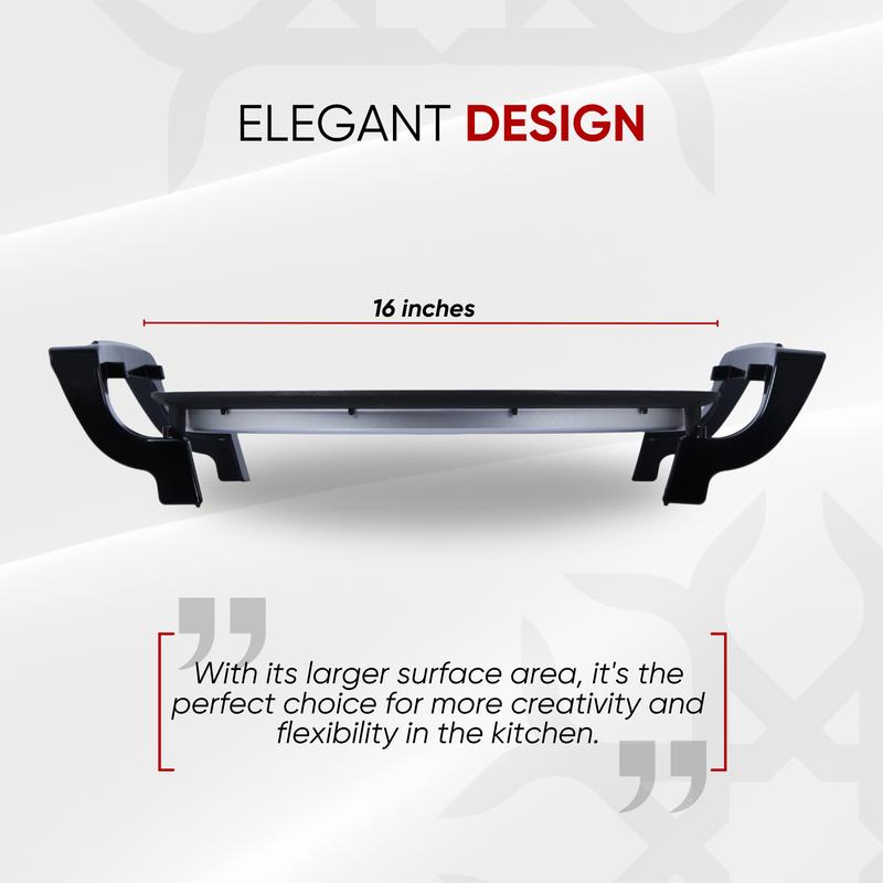 Ethniq 16" Griddle for Ethiopian Injera, Somalian Anjero, Crepe, Lefse, Mogogo, Mitad, Pancake Teff Maker - Adjustable Digital Heat Control - Non-Stick Surface - Even Heat Distribution