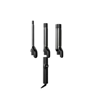 【Live Only】TYMO CUES - Curling Iron Set Professional Ionic Curling Wand for Travel, 3 in 1 Ceramic Hair Curler 1/2, 1, 1 1/2 Inch, Fast Heating, 5 Temps & Dual Voltage for Shiny Defined Curls to Beach Waves
