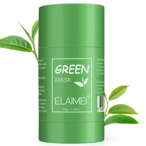 Elaimei 40g Portable Green Tea Mask, Deep Cleanse Green Tea Mask, Comfort Skincare Products