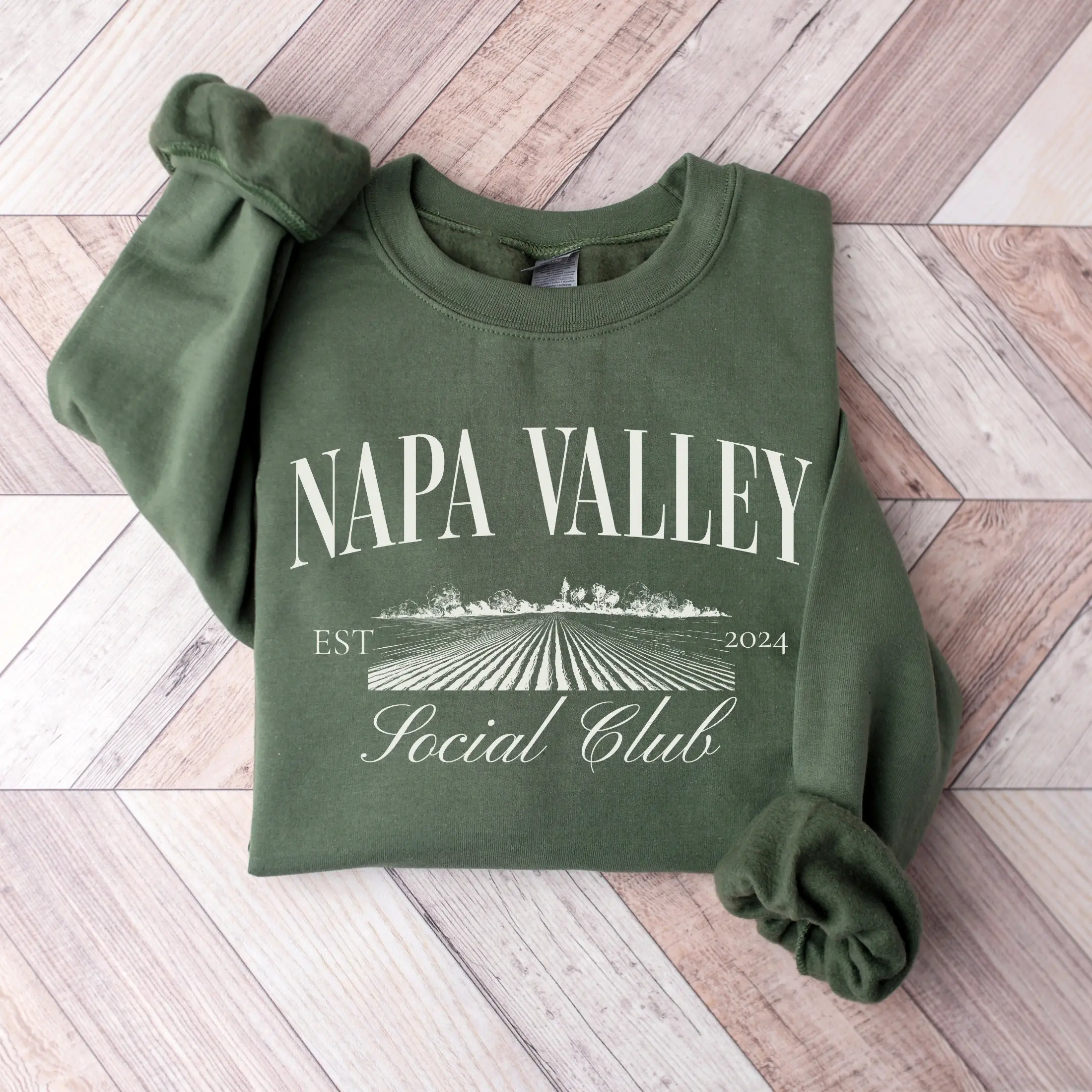 Napa Valley Social Club Sweatshirt, Wine Lover Gifted Sweatshirt, Napa Valley Girls Trip Shirt, Vineyard Sweatshirt, Wine Tasting Shirt Cotton Crewneck Sweater Womenswear Tops Women Lady