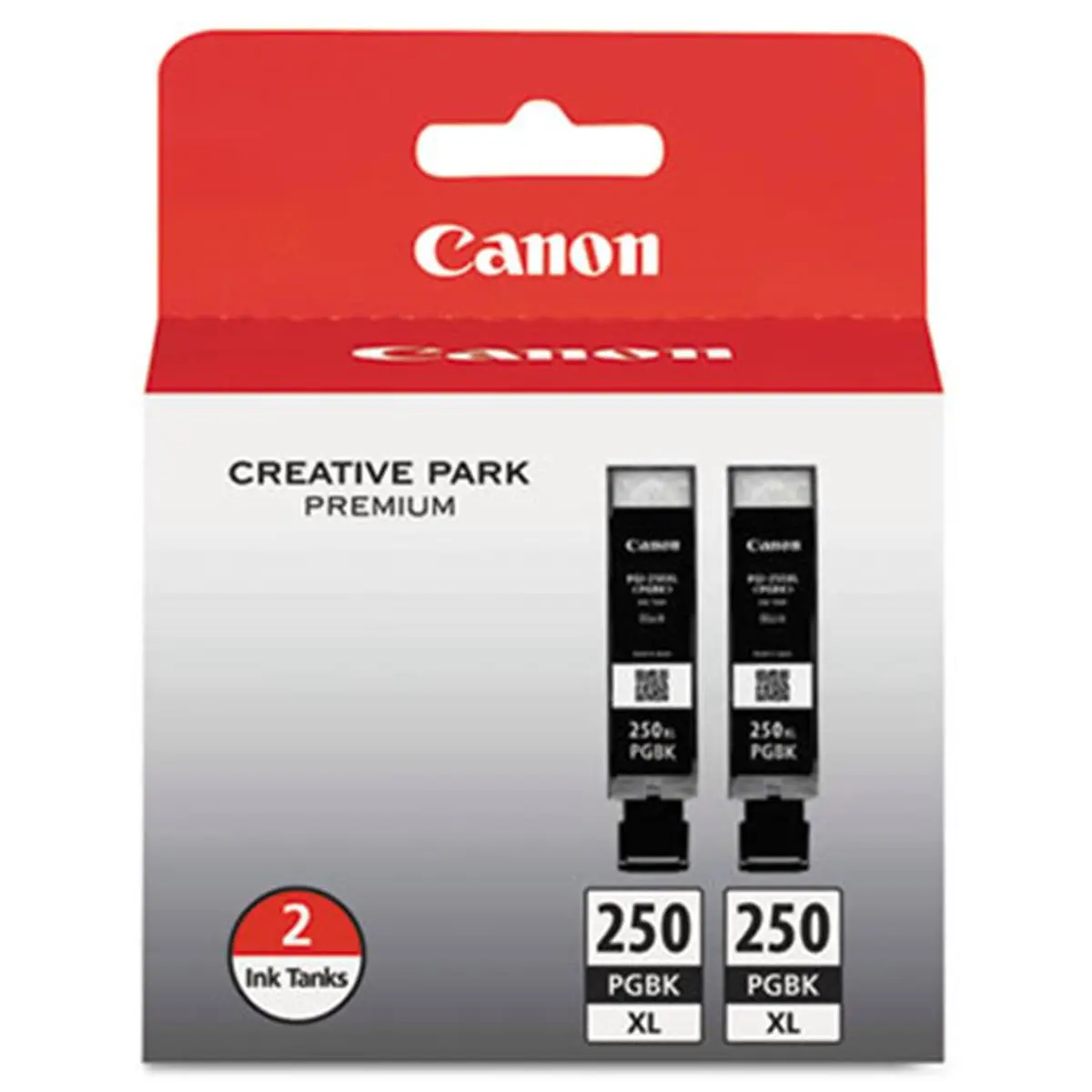 Canon PGI-250XL Pigment Ink Cartridges (6432B004), ChromaLife 100 Plus, 500 Page-Yield, Black, 2-Pk, Pigment Ink Ink Cartridges