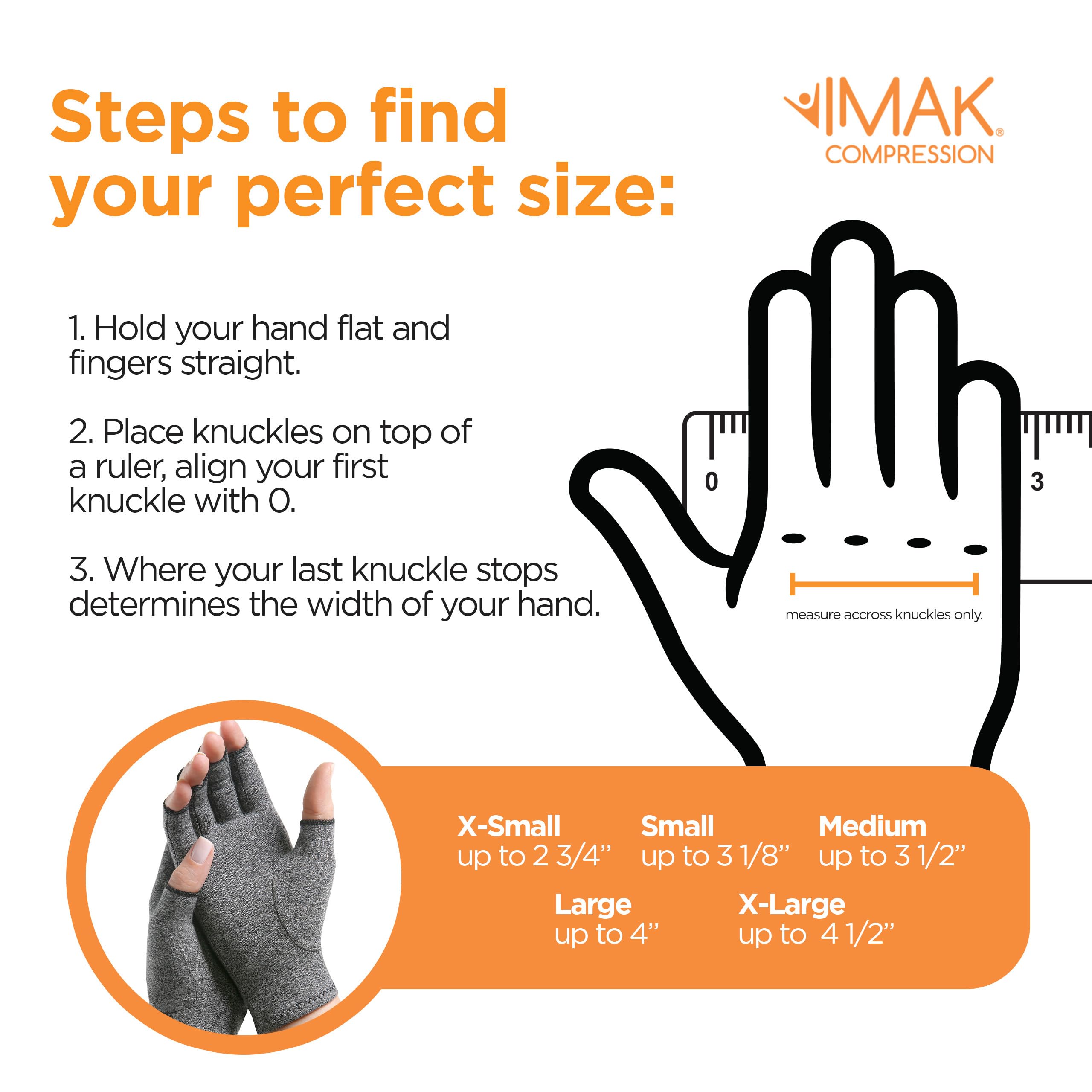 BrownMed IMAK Arthritis Gloves - Open Fingertips, Mild Pressure for Warmth and Circulation