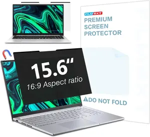 FILMEXT Magnetic Laptop privacy screen 15.6 inch for 16:9 Widedisplay, Removable Laptop Privacy Screen Shield Anti Glare Blue Light Filter for HP/Dell/Acer/Lenovo/Asus