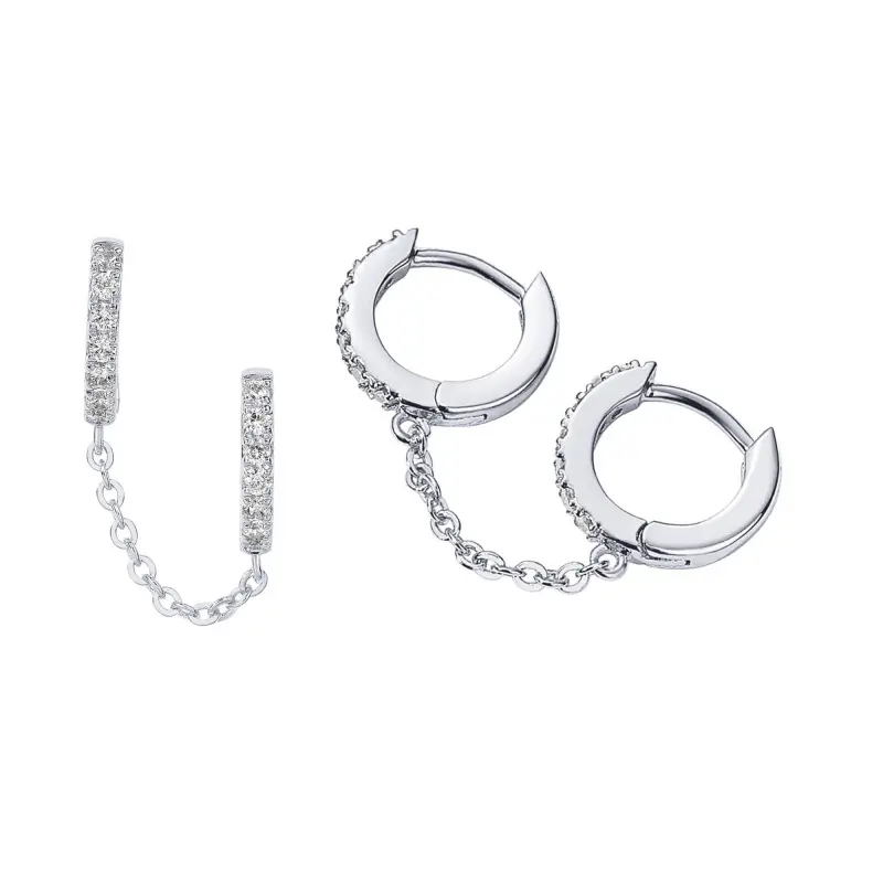 Double CZ - White Gold