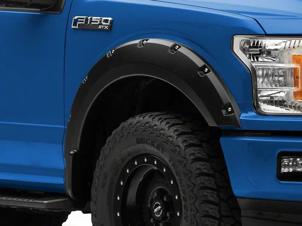 RedRock Pocket Style Truck Fender Flares - Automotive Exterior Mud Flaps & Splash Guards for 18-20 F-150 (Excluding Raptor)