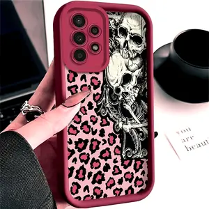 Fashionable And Unique Skull Leopard Print Phone Case for Galaxy S20/S21Fe/S22Ultra for iPhone 17 Air