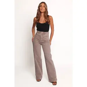 Abrand 94 High Wide Jeans - Mushroom