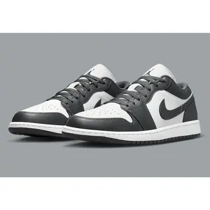 GS Youth /Women's Air Jordan 1 Low "Grey/White" 553560-044 Fashion Athletic Sneaker