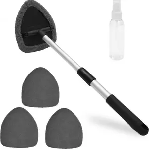 Car Windshield Fog Brush Microfiber Extendable Aluminum Alloy Window Squeegee Car Cleaning Tool, Model Xinghao 856253