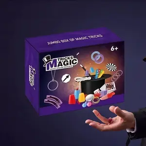 Magic Props Set, 130+ Simple Tricks, 21 Props, Ideal for Kids Aged 6+, Perfect Birthday Gift, Party Toy Box