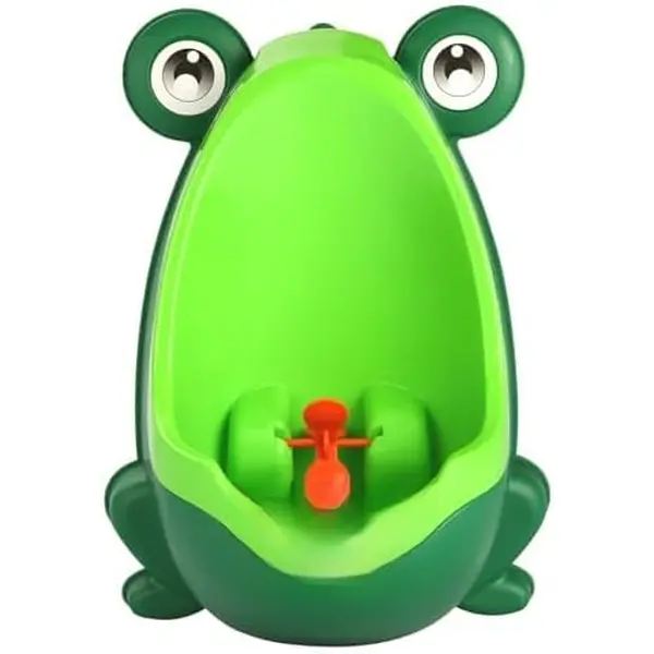 Frog Potty  Urinal for  Boys with Funny Aiming Target, Frog Pee  (Green)
