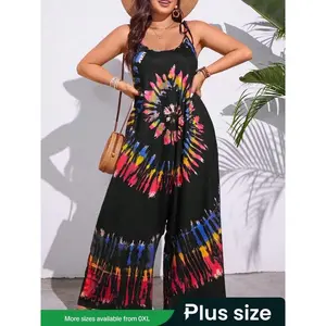Plus Size Jumpsuit for Women, Casual Loose-Fitting Design, Perfect for Summer Days, Woven Fabric & Comfortable Fit