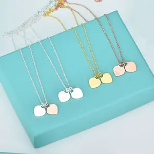Unique Heart T Letter Family Pendant Necklace for Ladies, Minimalist Versatile Collarbone Necklace Jewelry, Thoughtful Present for Birthday Anniversary Daily Wear